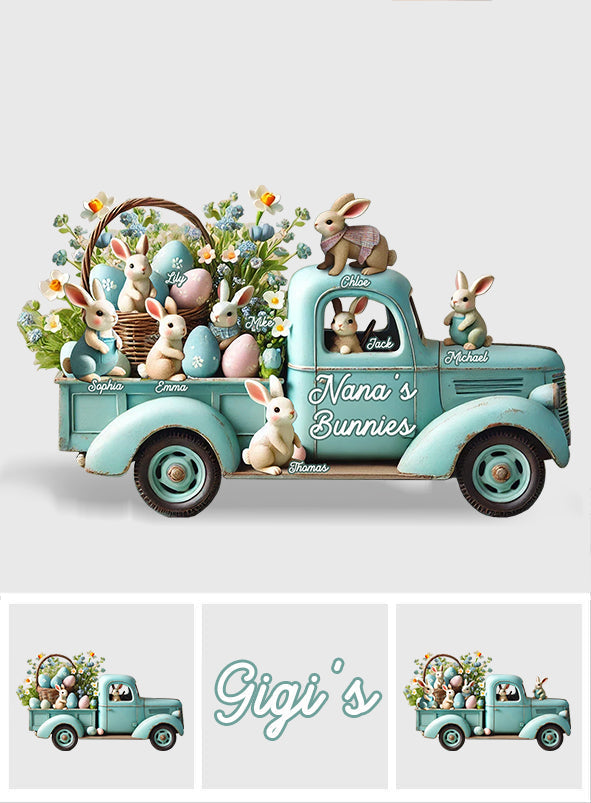 Mama/ Nana's ... Bunnies - Personalized Grandma Custom Shaped Acrylic Plaque
