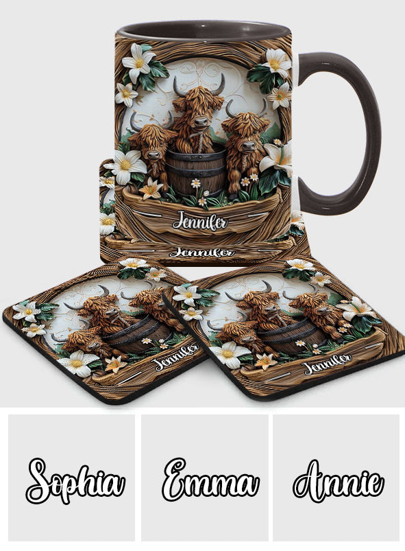 Love Highland Cows - Personalized Accent Mug