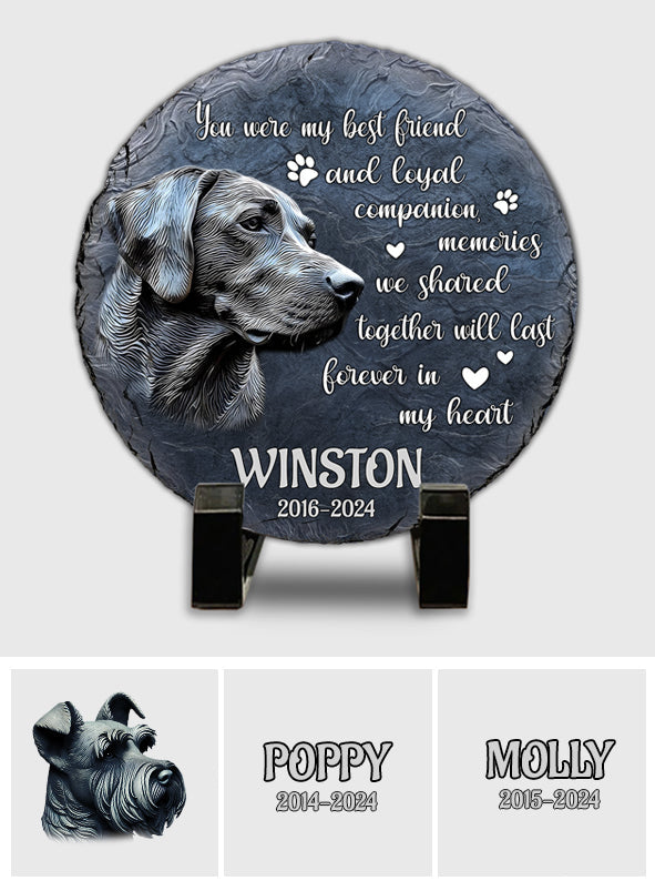 You Were My Best Friend And Loyal Companion - Personalized Dog Round Shaped Stone
