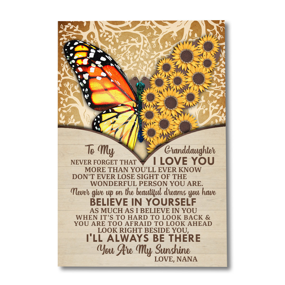 You Are My Sunshine - Personalized Grandma Canvas And Poster