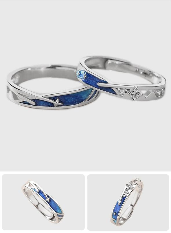 Meteor Star Matching Ringss - Couple Ring