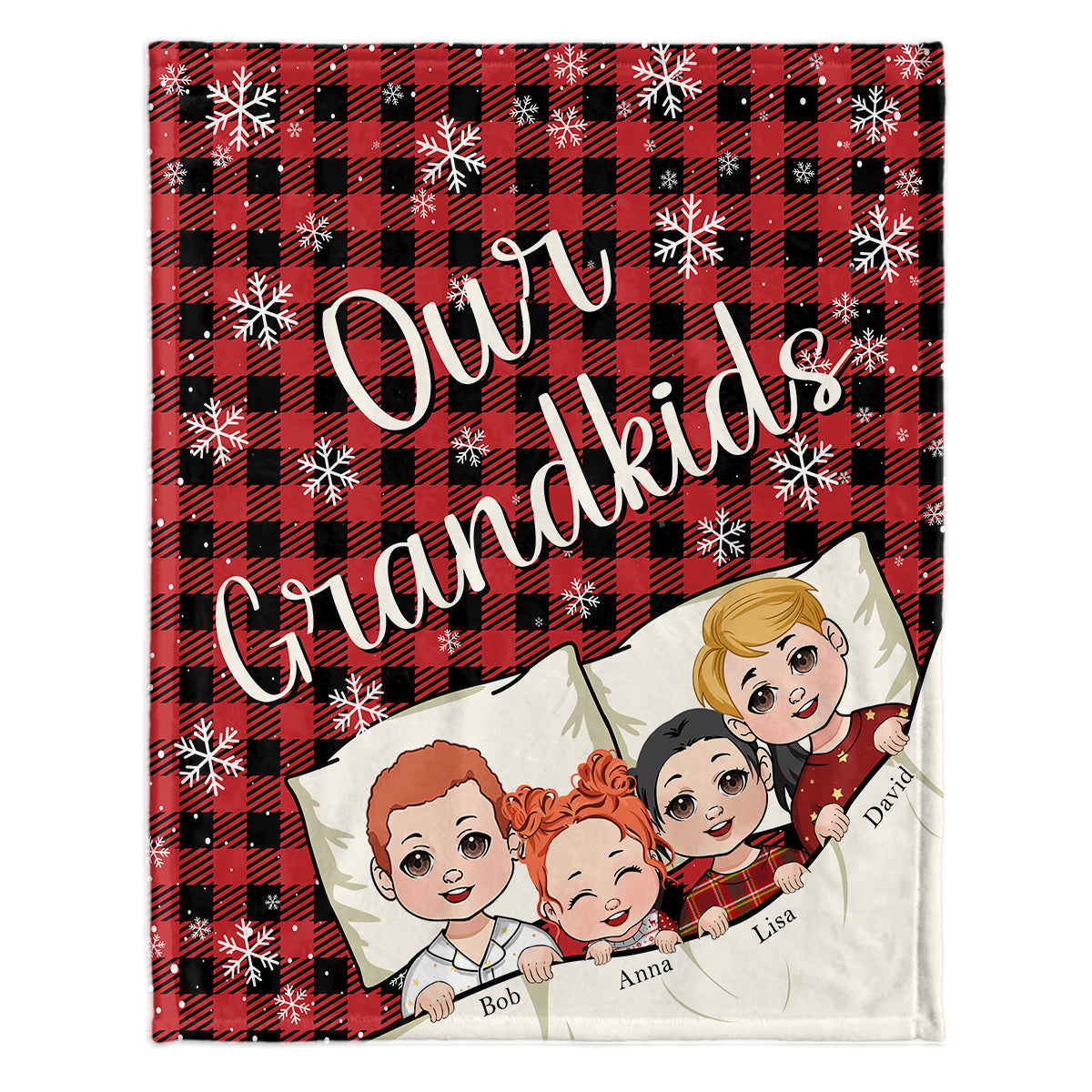 Our Grandkids - Personalized Grandma Blanket