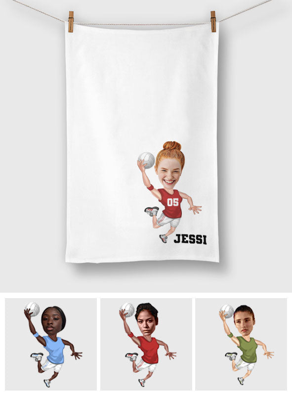 Sporty Towel - Personalized Volleyball Towel