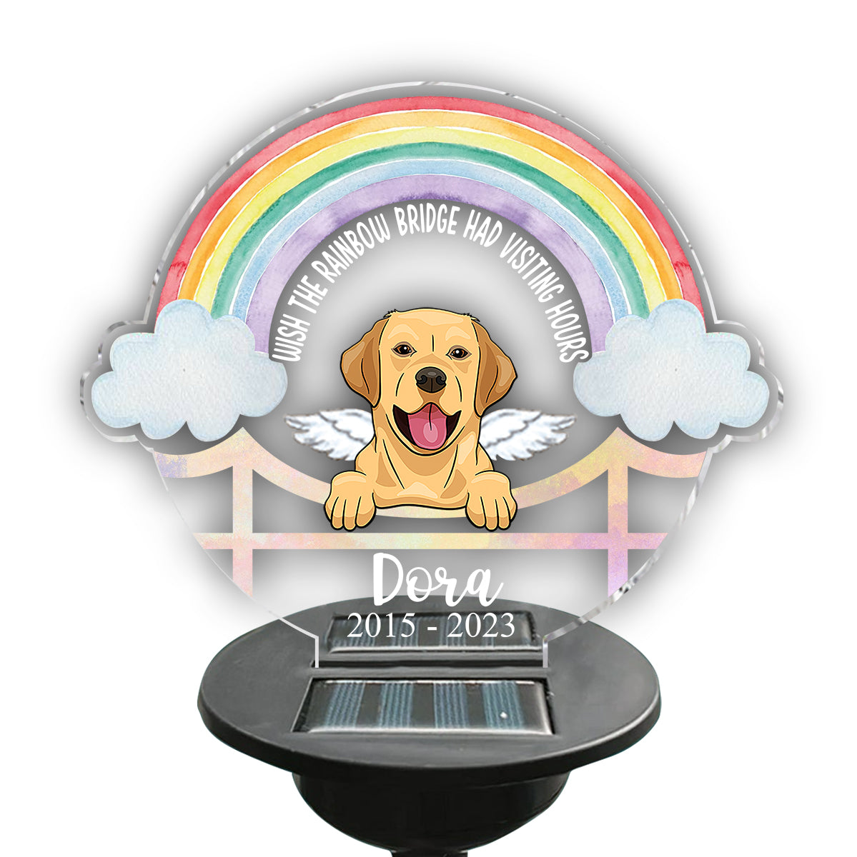 Rainbow Bridge - Personalized Dog Garden Solar Light