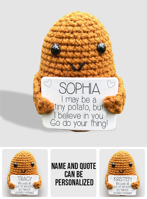Positive Potato - Personalized Hand Knitted Figurine