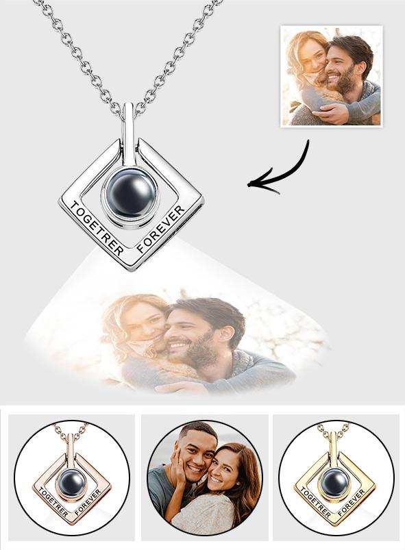 Personalized Couple Together Forever Geometry Photo Projection Charm