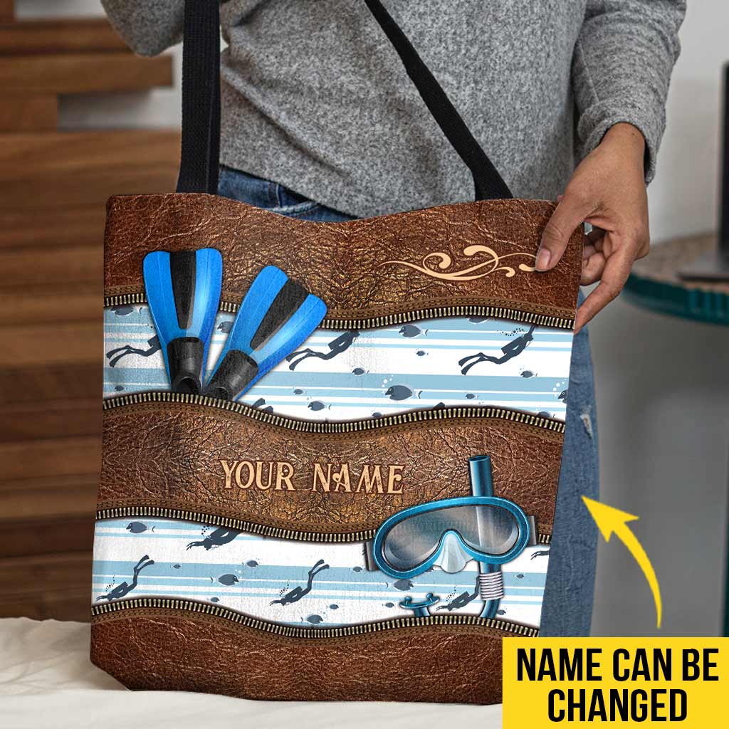 Love Scuba Diving Personalized Tote Bag