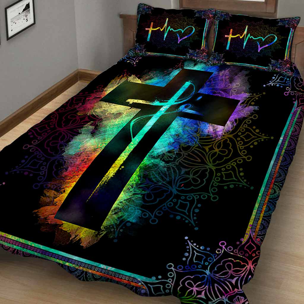 Faith Hope Love - God Quilt Bed Set