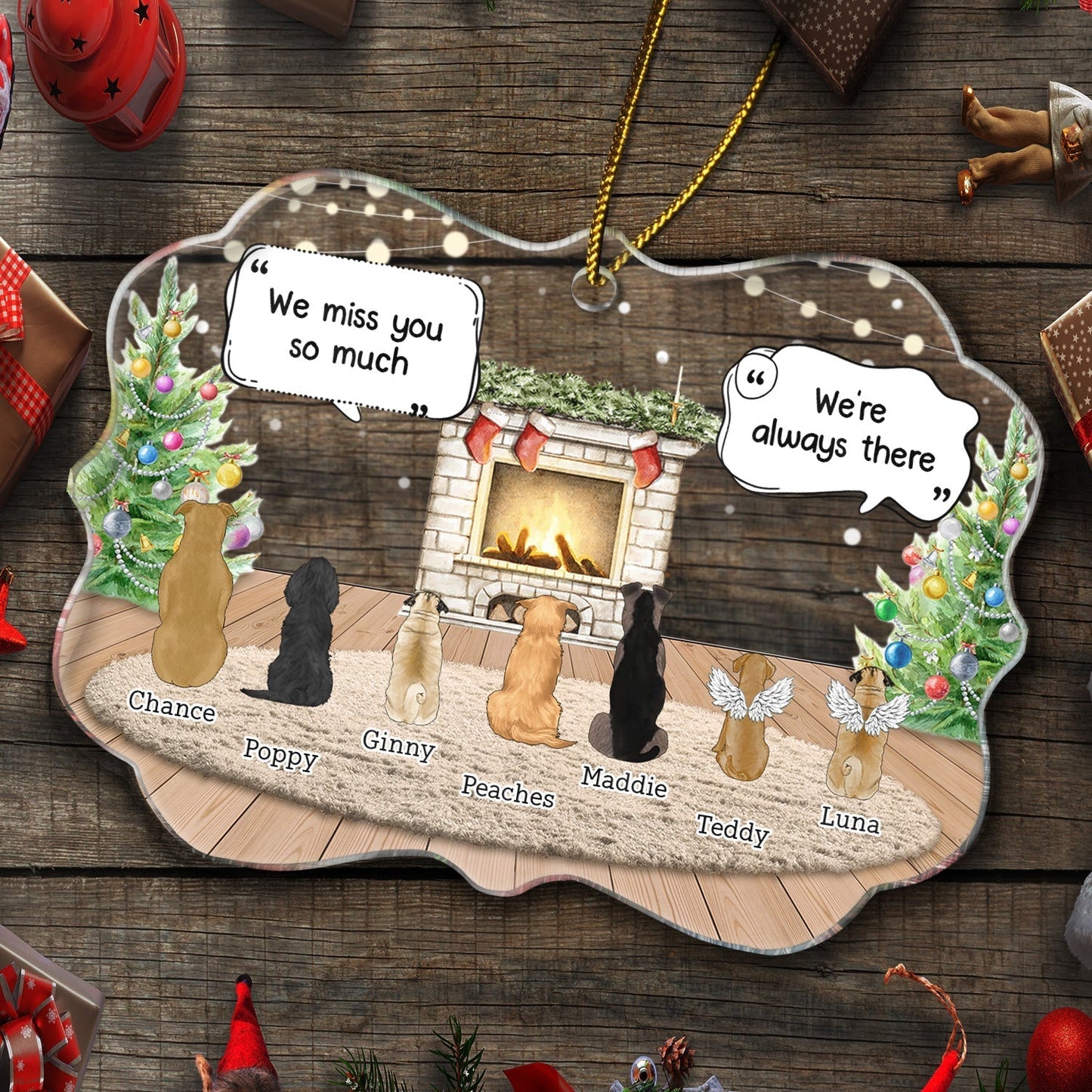 Pet Memory Acrylic Ornament β Heavenly Pets Theme, Perfect Memorial for Beloved Pets