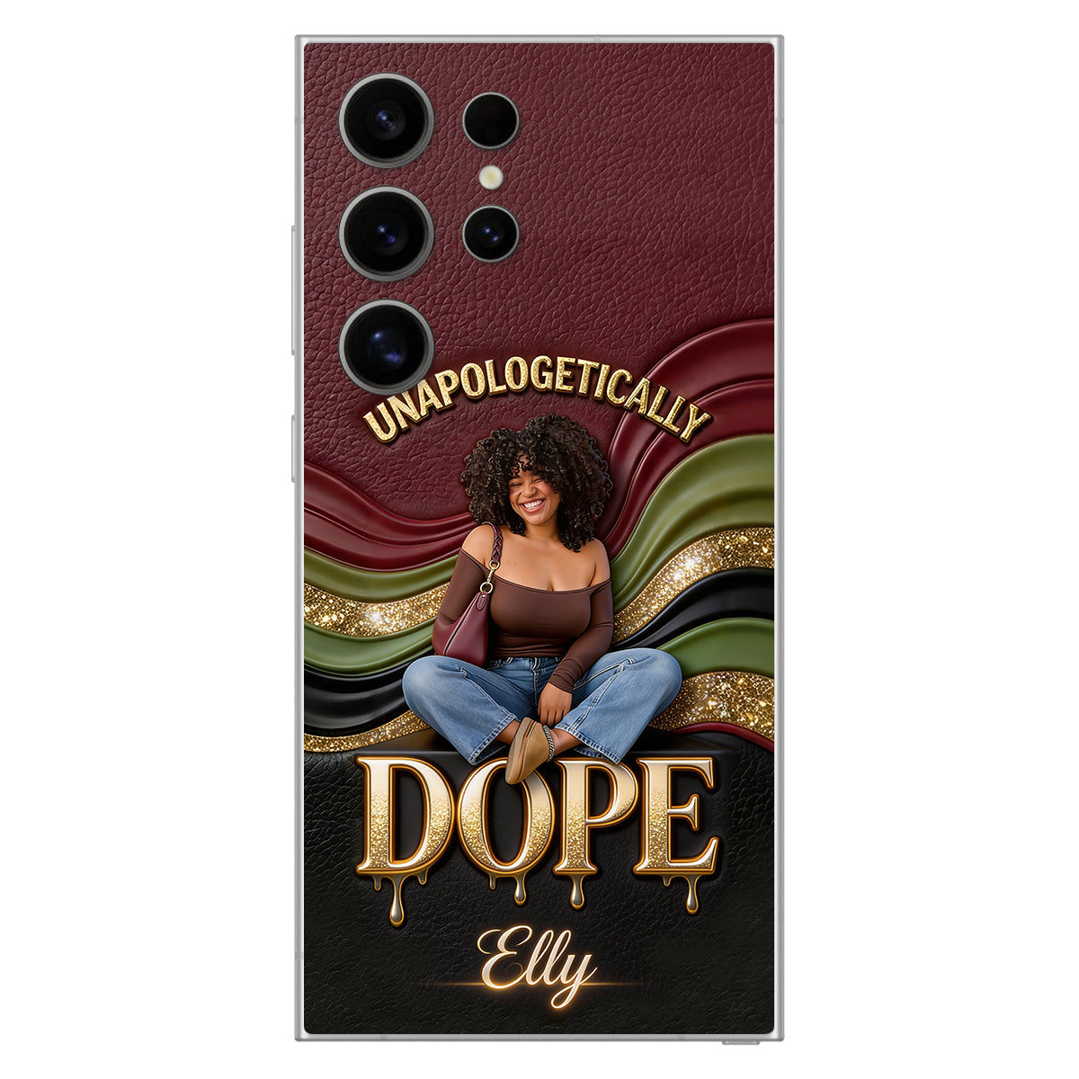 Happy Juneteeth, Black History, Black Pride - Personalized African American 3D Embossed Leather Phone Case