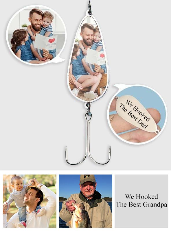 We Hooked The Best Dad - Personalized Fishing Hook Hanging Ornament