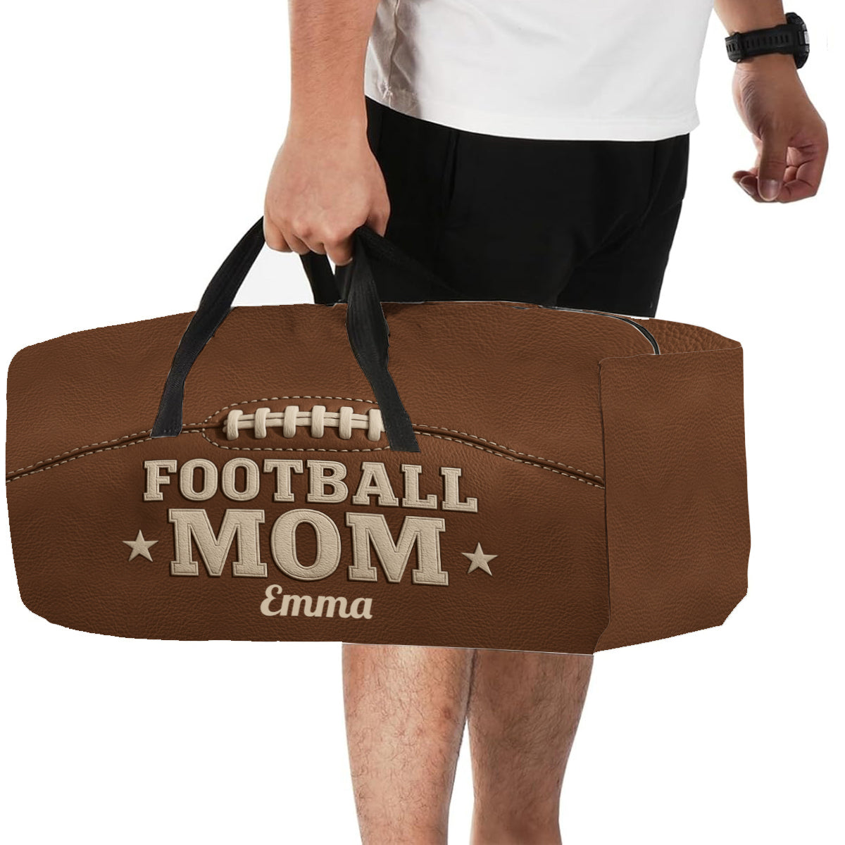 Football Mom/ Dad/ Nana/ Papa/ Uncle/ Aunt.... - Personalized Football Duffle Bag