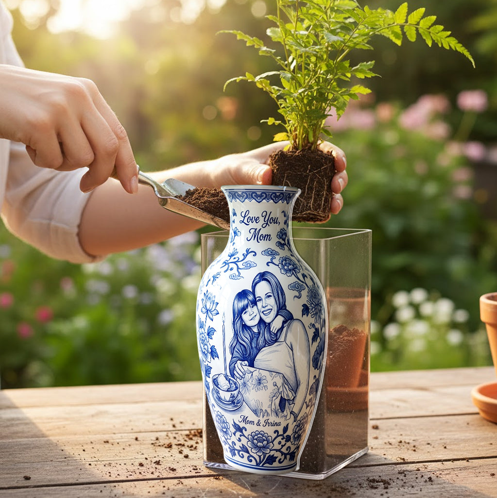 Custom Chinoiserie Style Gift For Mother/ Grandma/ Wife... - Personalized Mother Acrylic Pot