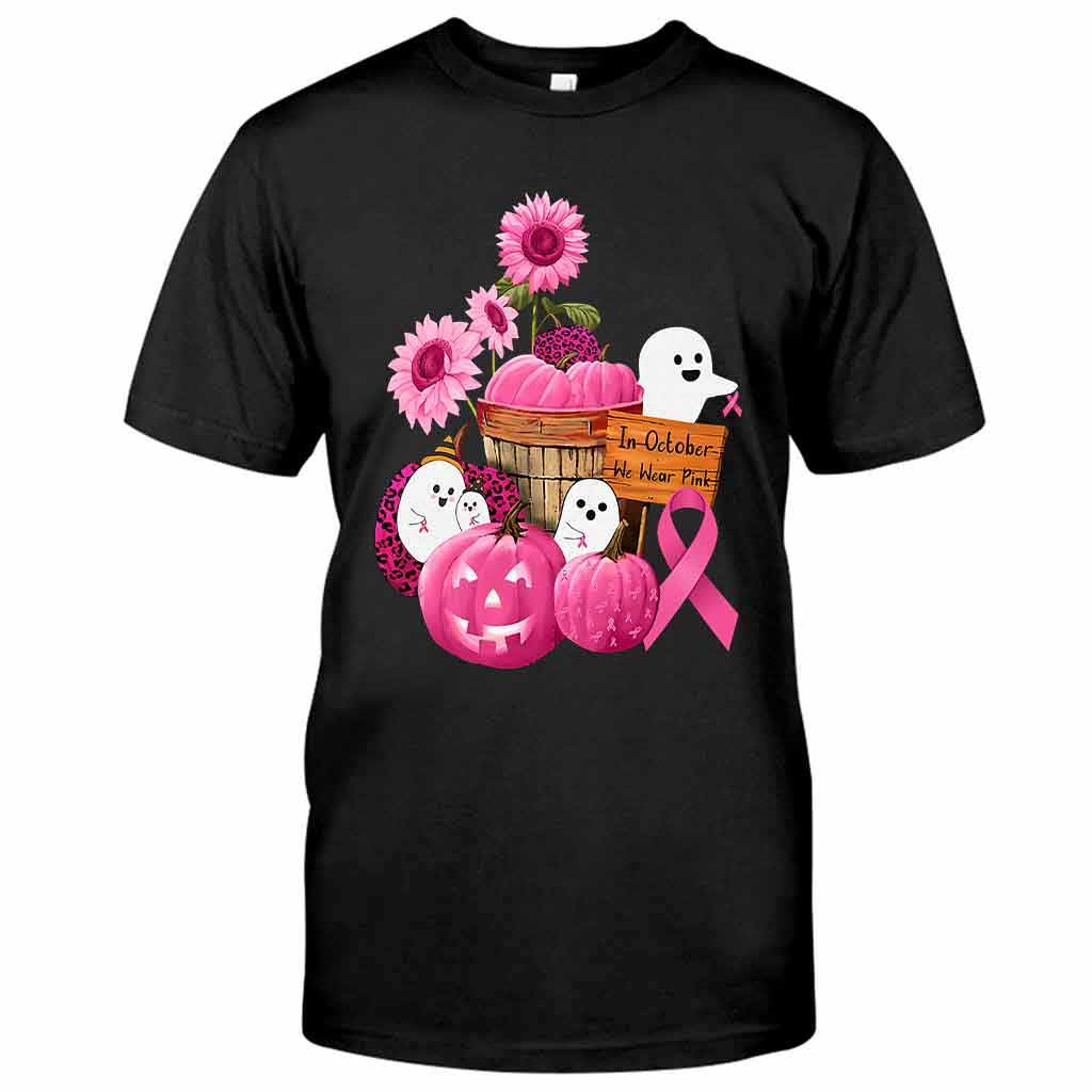 In October We Wear Pink Halloween - Breast Cancer Awareness T-shirt And Hoodie 082021
