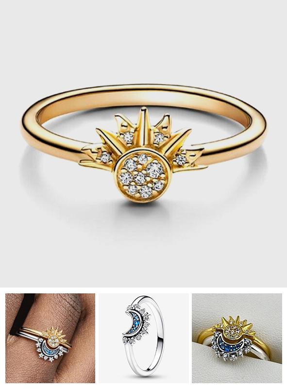 Sun And Moon Lover Matching Ringss - Couple Ring