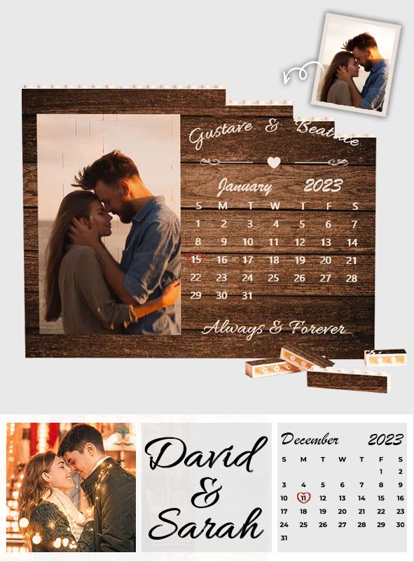 Personalized Photo Building Block Puzzle - gift for husband, wife, boyfriend, girlfriend
