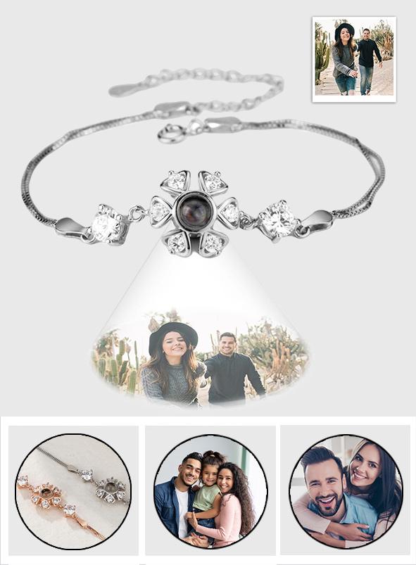 Zircons Personalized Projection Photo Charm - Personalized Minimalist Photo Projection Charm