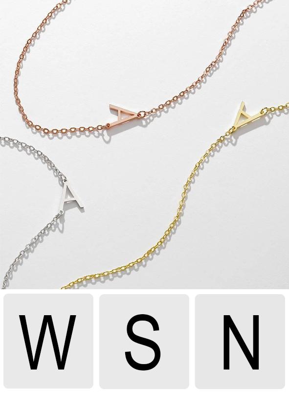 One Letter - Personalized S925 Silver/14k Gold Letter Necklace