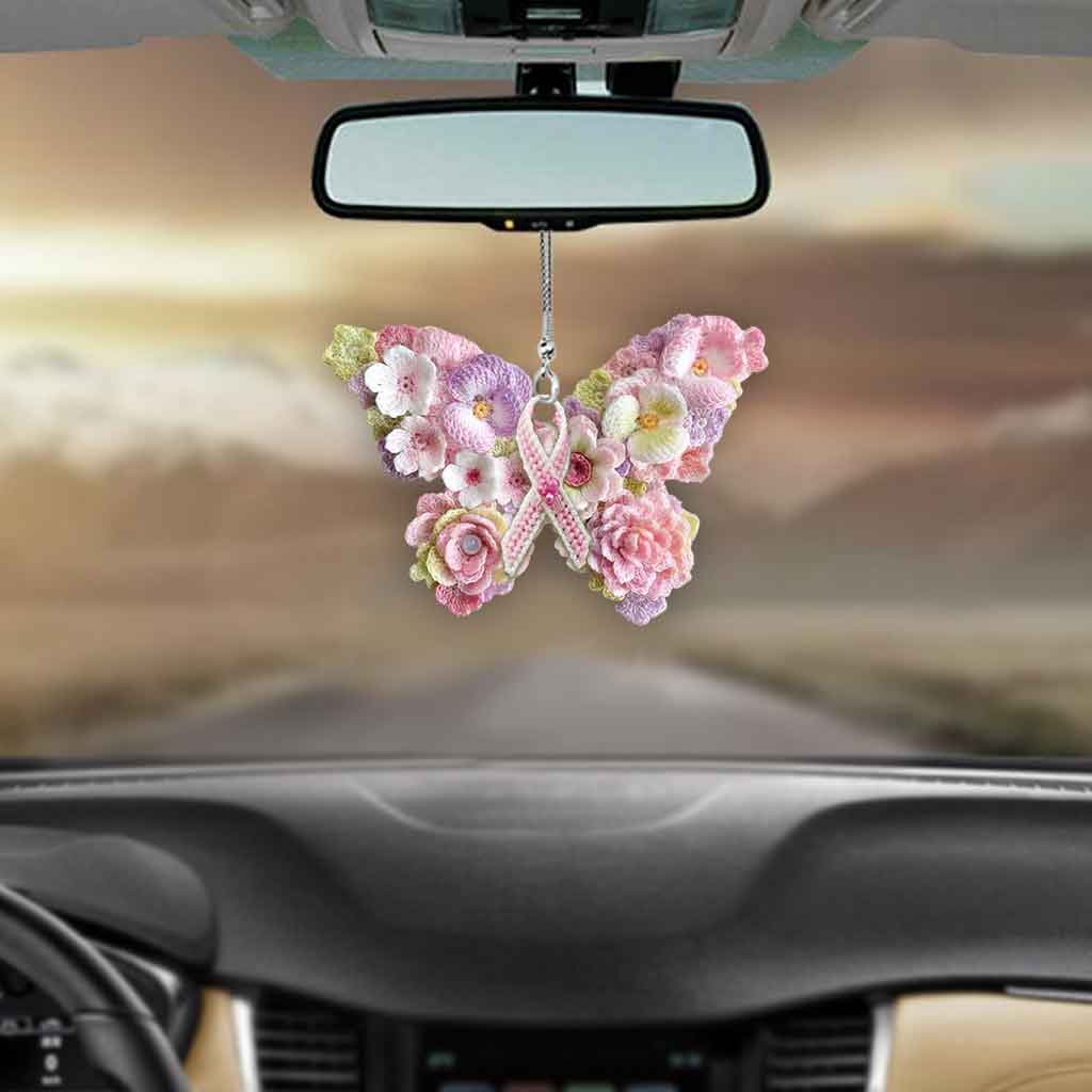 In October We Wear Pink - Breast Cancer Awareness Two-side Car Ornament