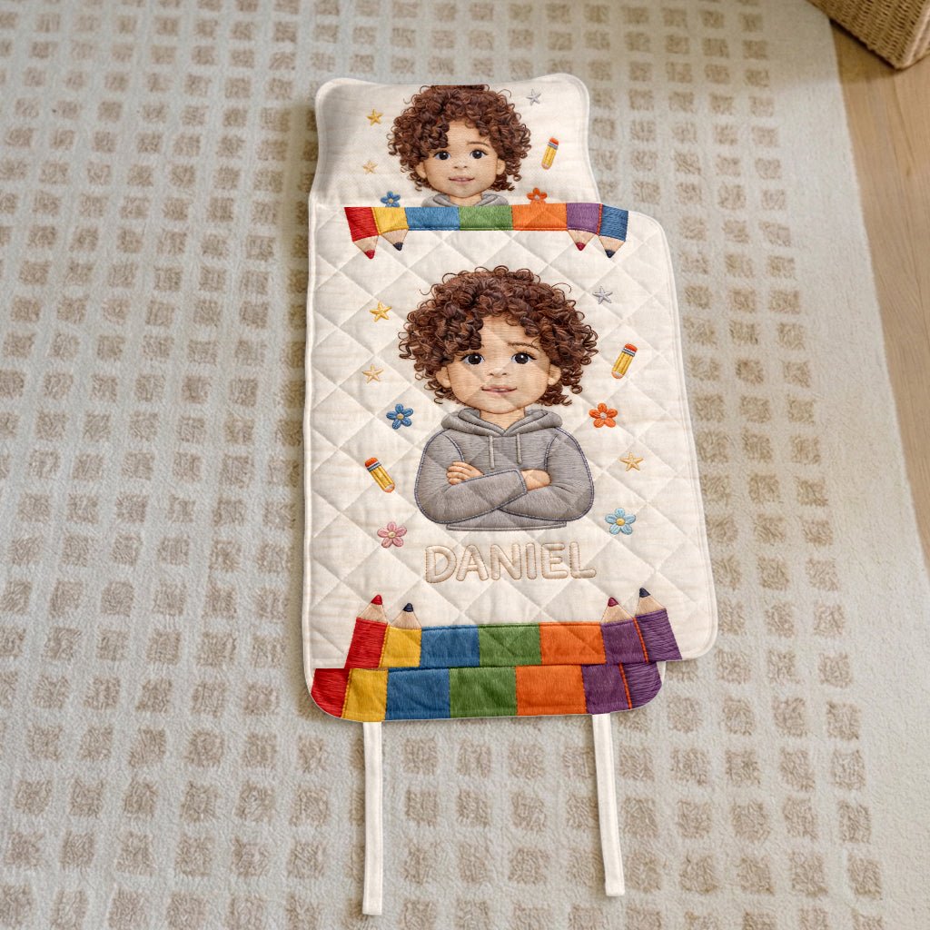 Colored Pencils - Personalized Kid Nap Mat