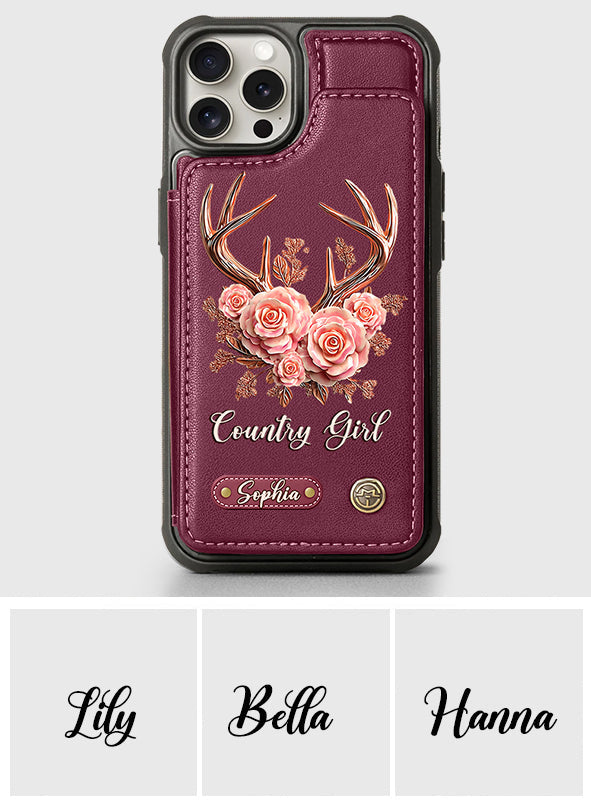 Country Girl - Personalized Hunting Wallet Phone Case
