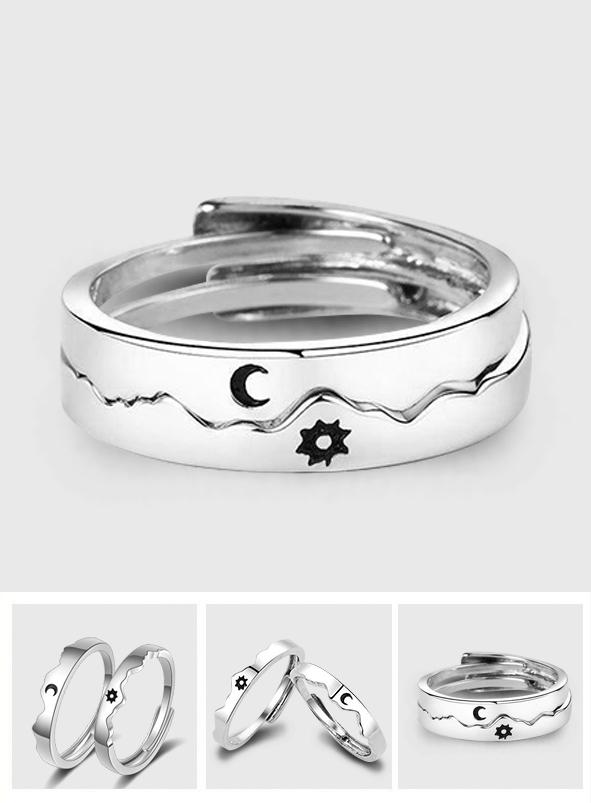Sun And Moon Lover Matching Ringss - Couple Ring