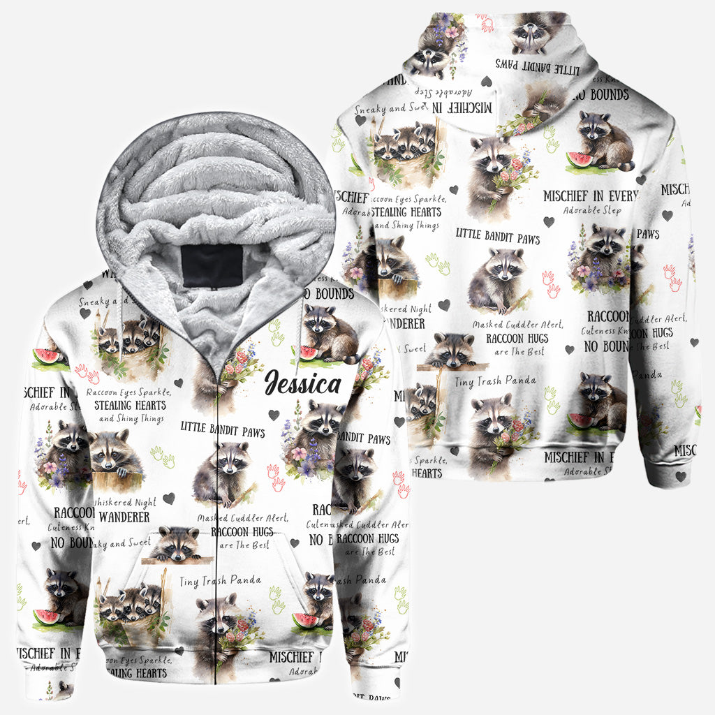 Little Pandit Paws - Personalized Raccoon All Over Shirt