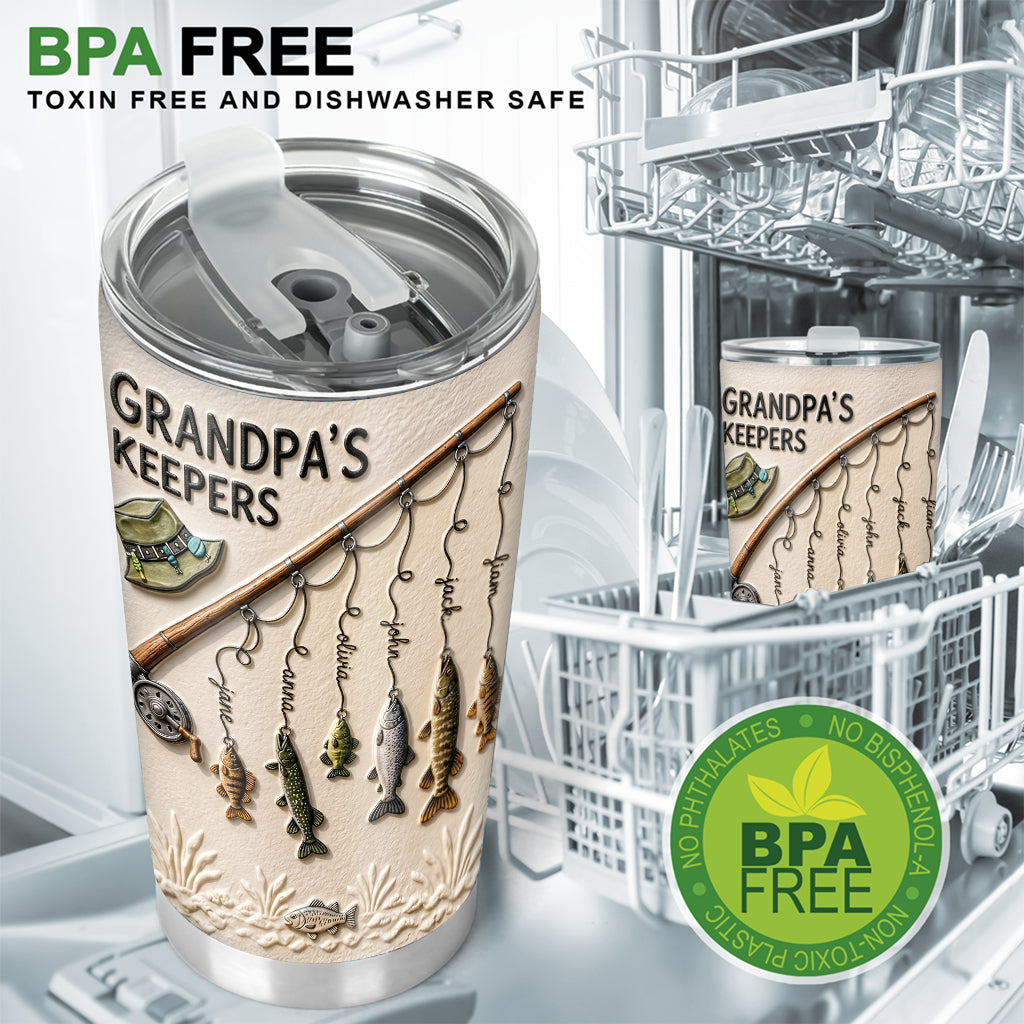 Grandpa's Keepers Fishing - Personalized Fishing Tumbler