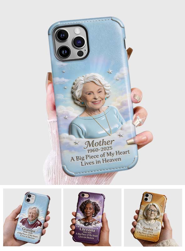 Custom Any Photo - A Big Piece Of My Heart - Personalized Memorial Full Print Phone Case