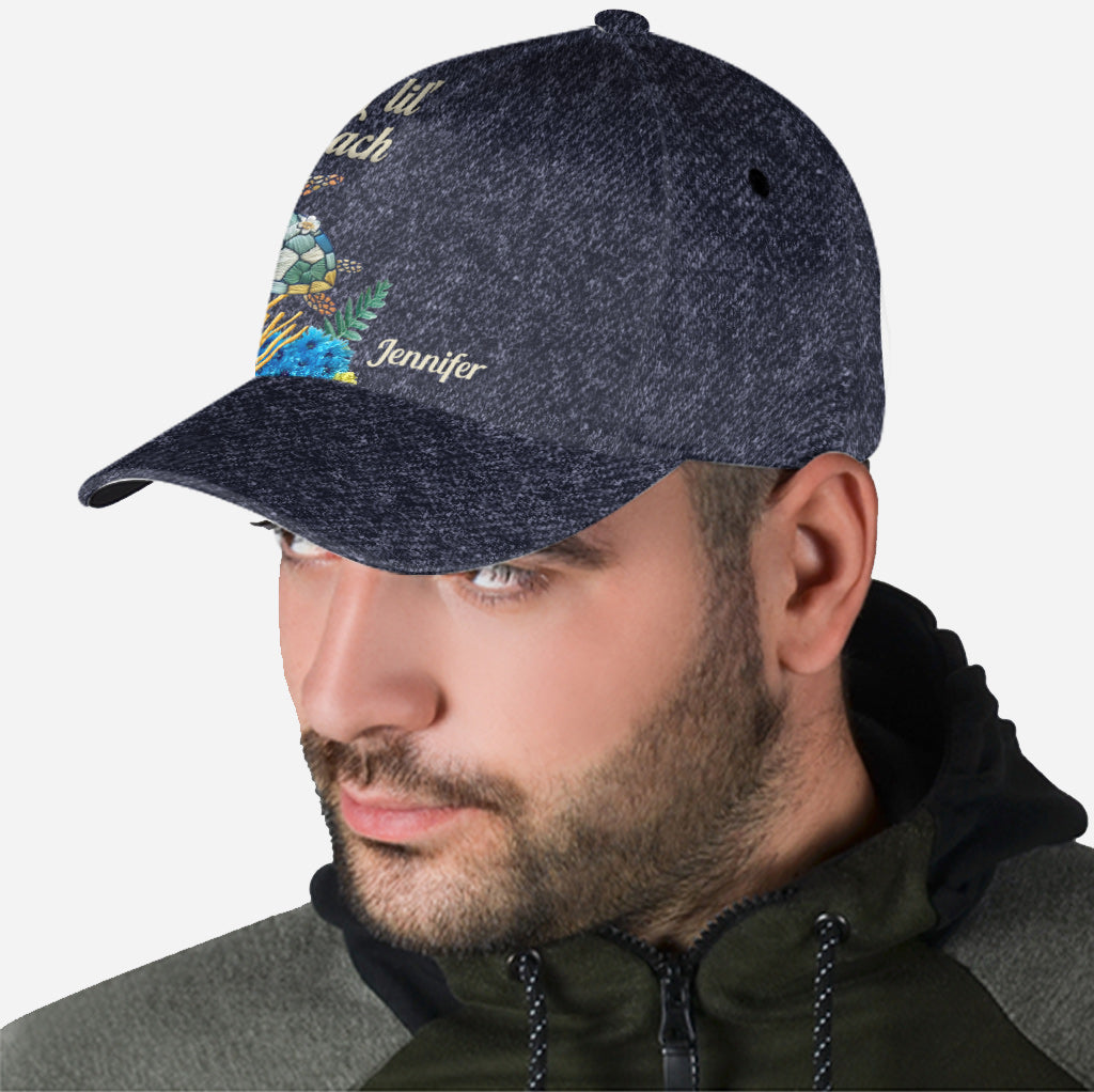 Salty Lil' Beach Seaweed - Personalized Turtle Classic Cap