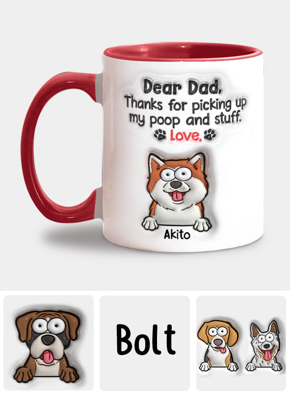Thanks For Picking Up My Poop - Personalized Dog Accent Mug