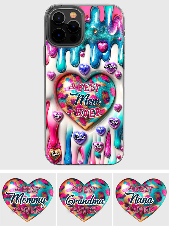 Best Mom Grandma Ever - Personalized Mother Clear Phone Case