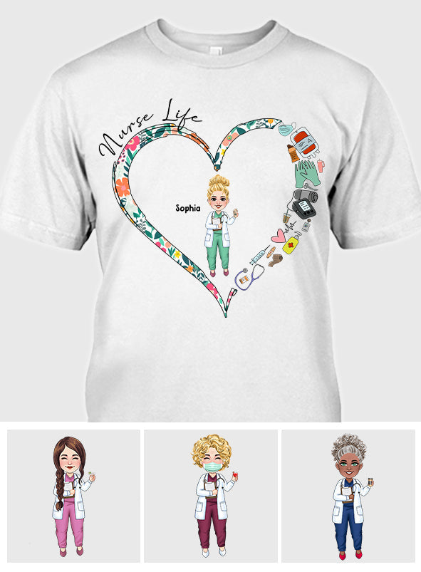 Nurse Life - Personalized Nurse T-shirt And Hoodie