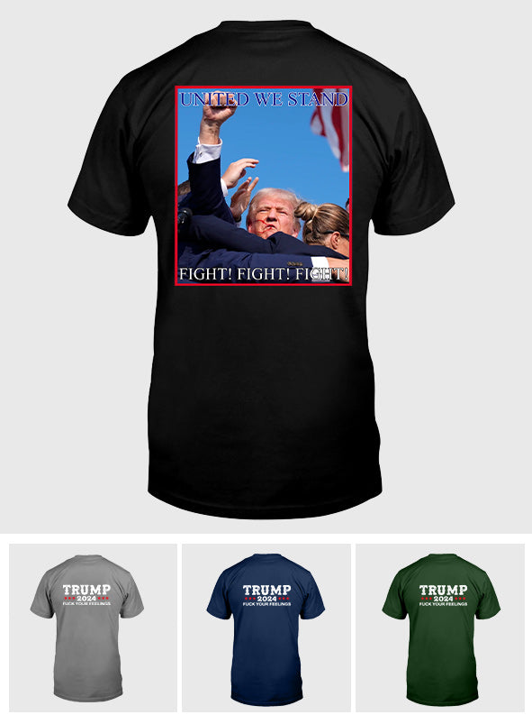 United We Stand Shirt, Never Surrender Shirt, Fight For America T-shirt, 2024 Rally Shirt, Fight Fight Fight Shirt