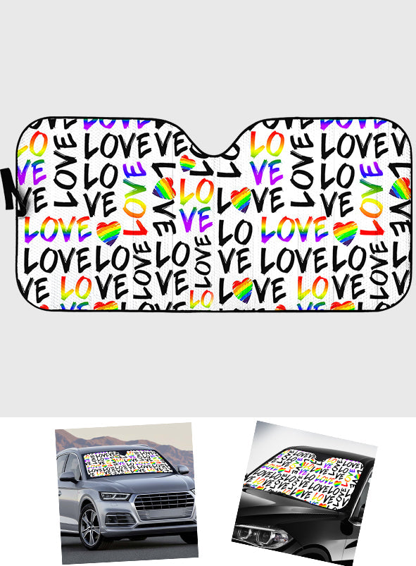 Love is Love - LGBT Support Car Sunshade