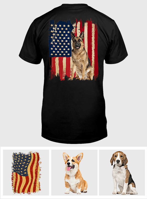 Puppy Flag - Personalized Dog T-shirt and Hoodie