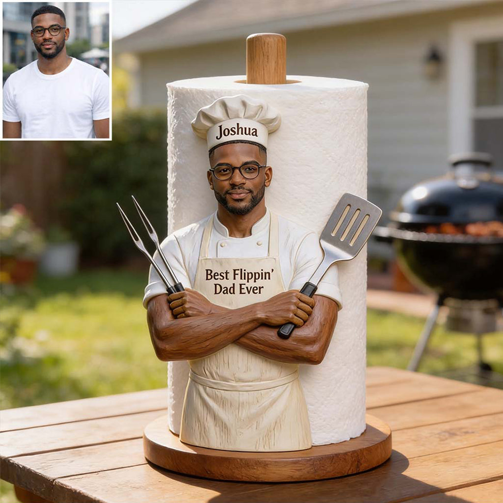 Best Flippin' Dad Ever - Personalized Father Paper Towel Stand