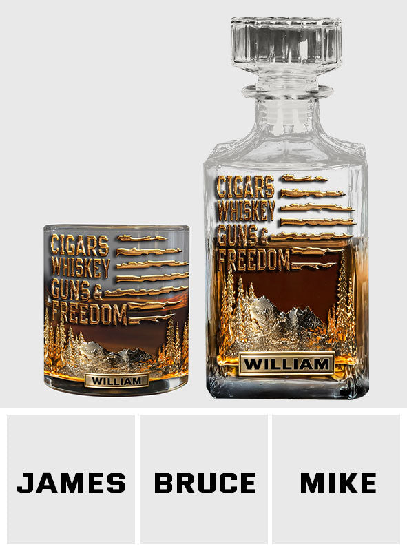 Gift For Bourbon/ Whiskey Lovers, Gift For Him - Personalized Whisky Whiskey Glass