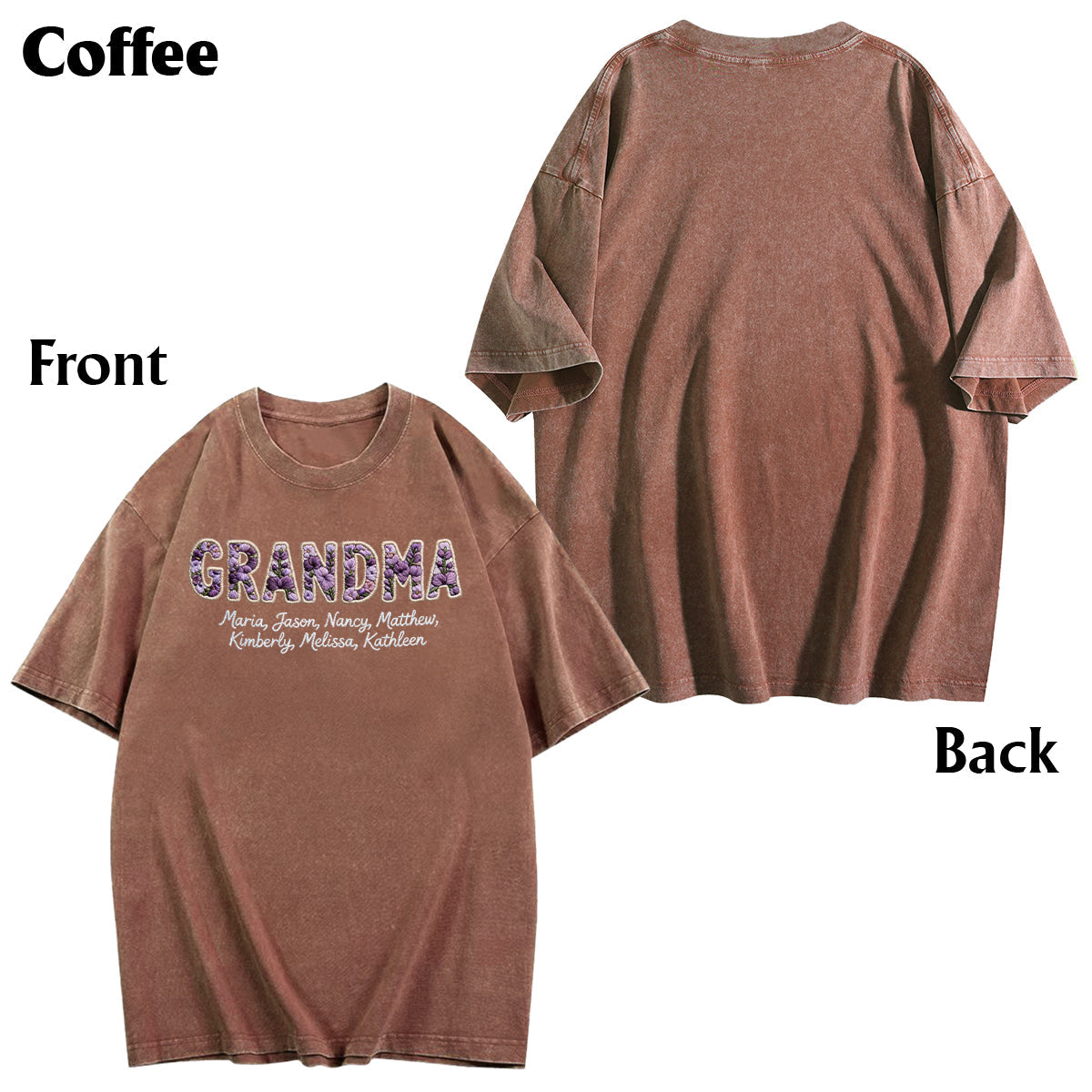 Flowers For Mother's Day - Personalized Mother Wash T-Shirt