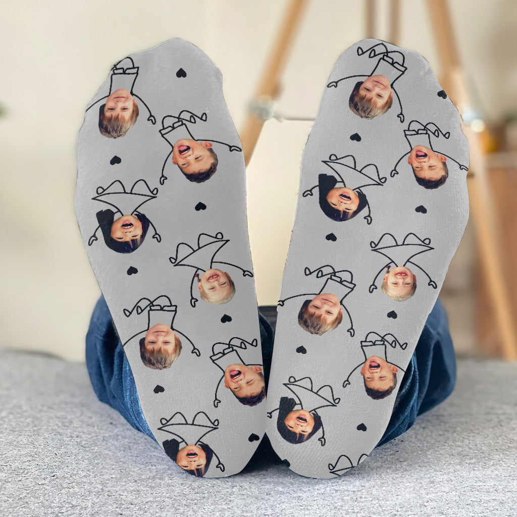 Love You Dad - Gift for dad, grandpa, mom, uncle, aunt, grandma - Personalized Socks