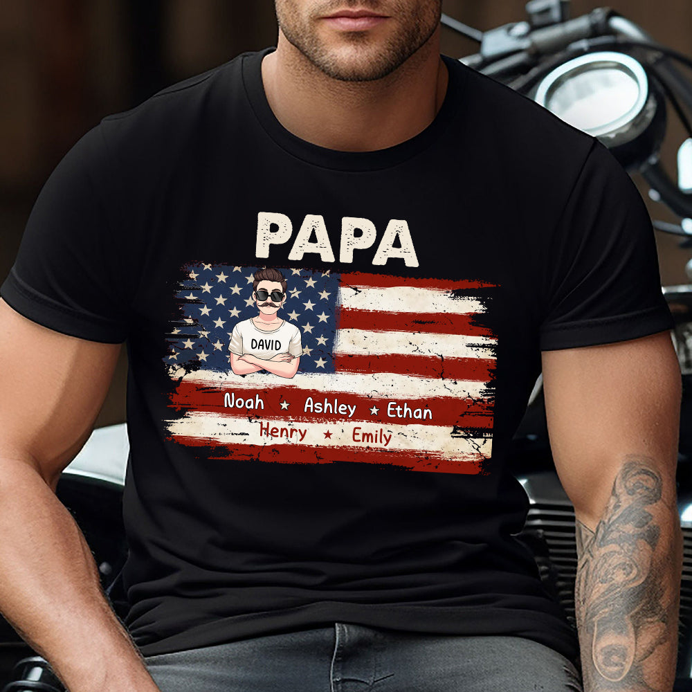 Dad's Life 4th Of July - Personalized Father T-shirt And Hoodie