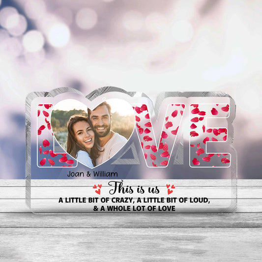 This Is Us - Couple gift for husband, wife, girlfriend, boyfriend - Personalized Custom Shaped Acrylic Plaque