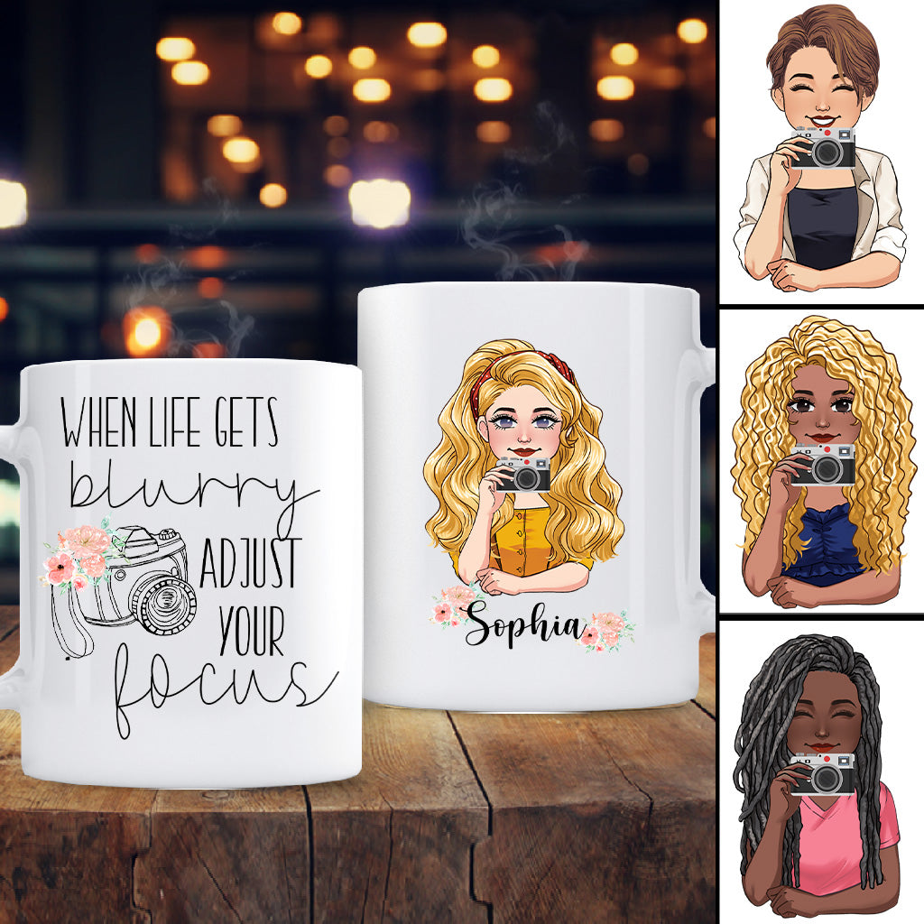 Adjust Your Focus - Personalized Photography Mug