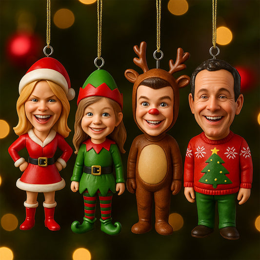 Christmas Gift For Family - Personalized Family Custom Made 3D Minifigure Ornament