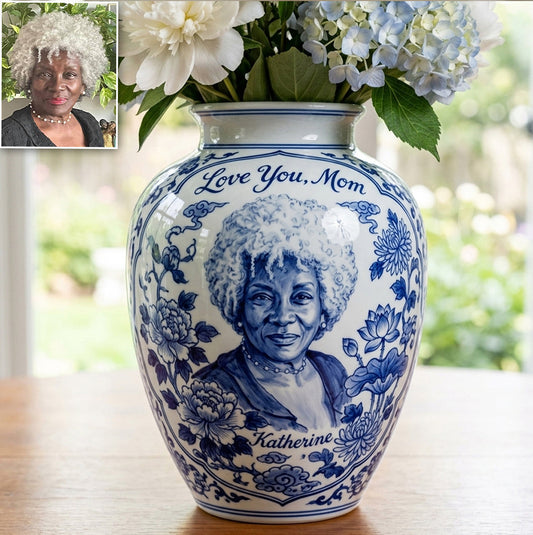 Custom Chinoiserie Style Gift For Mother/ Grandma/ Wife... - Personalized Mother Acrylic Pot