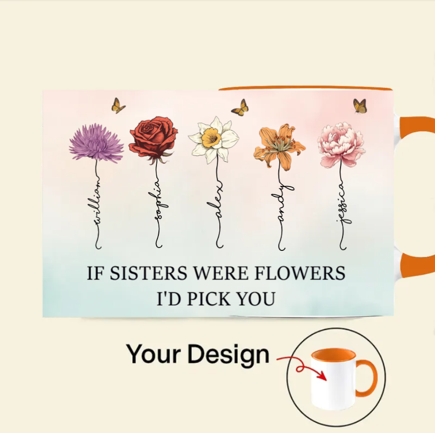 If Friends Were Flowers I'd Pick You - Personalized Jewelry Dish or Plaque or Poster or Ornament or  Keychain
