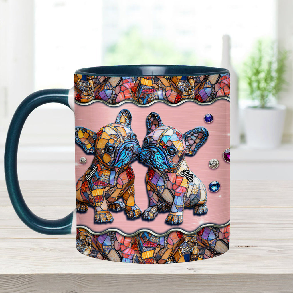 French Bulldog Couple - Personalized French Bulldog Accent Mug