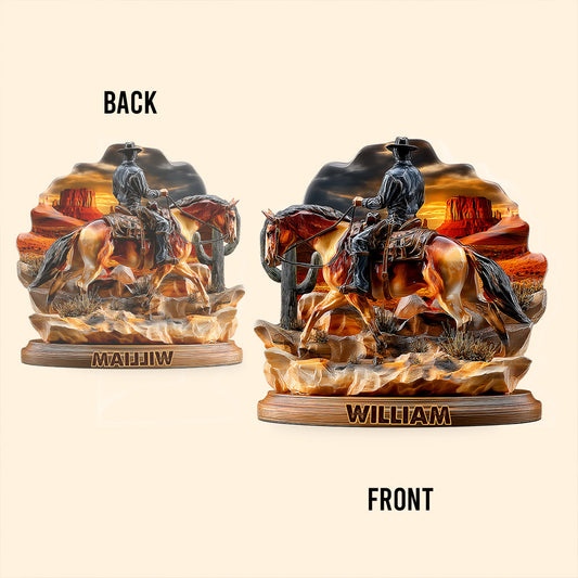Wild Cowboy - Personalized Cowboy Custom Shaped Acrylic Plaque