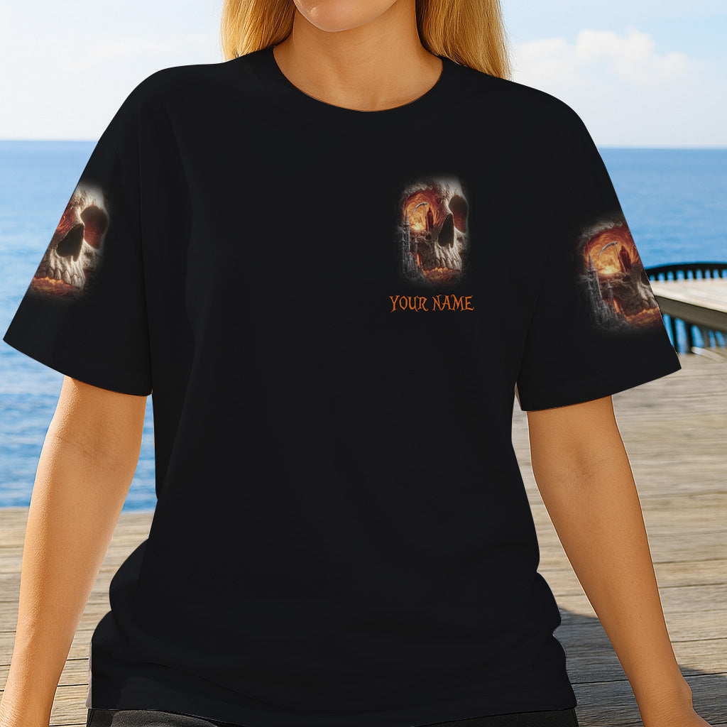 Skull Halloween - Personalized Skull All Over Shirt