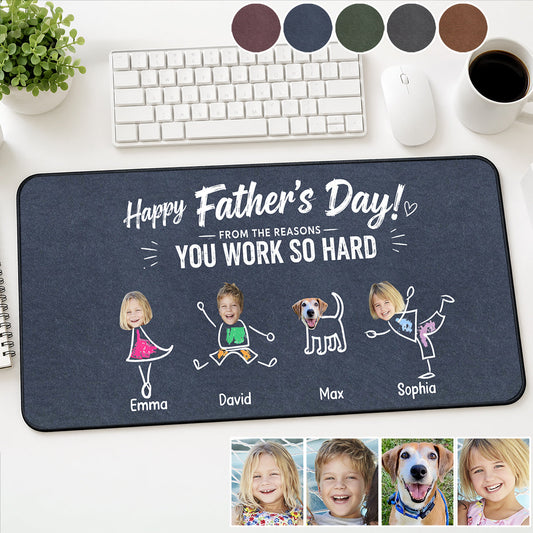 Reasons You Have To Work - Personalized Father Mouse Pad